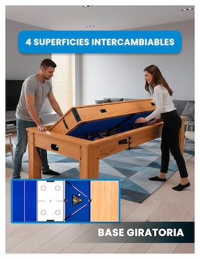 Mesa de Juegos 4 en 1 de 8FT Level Kids