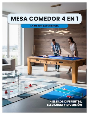Mesa de Juegos 4 en 1 de 8FT Level Kids