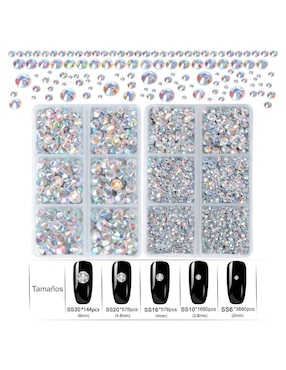 Kit de bisuteria cristal pedreria para ropa uñas Lab.G