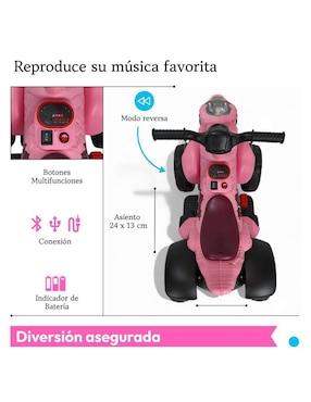 Cuatrimoto montable The Baby Shop recargable unisex