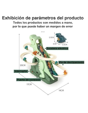 Pista armable Belug Tobogán eléctrico Dinosaurios