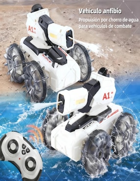 Vehículo de control remoto Belug Tanque anfibio con lanzador de agua