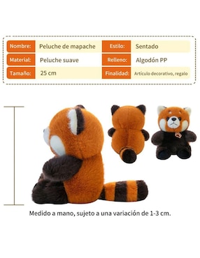 Peluche de mapache Lab.G de 25 cm