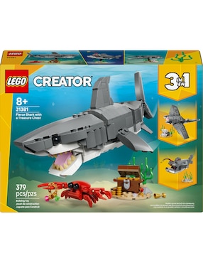 Lego Creator Feroz Tiburón con Cofre del Tesoro 31381
