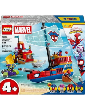 LEGO Disney Animation Barco Pirata del Equipo Spidey 11208 Marvel