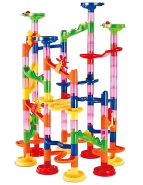 Set construcción Lab.G Pista de juguete para canicas armable