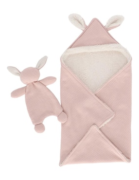Set cobija y monito de conejo para muñeca Pipapo Conejo Rosa