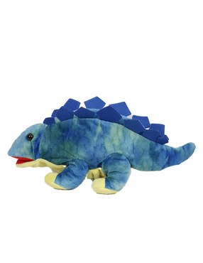 Peluche de stegosaurus dinosaurio The Puppet Company Blue Baby de 15 cm
