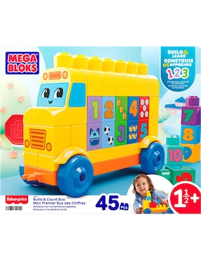 Mega Bloks Autobús arma y cuenta JKG34 Fisher -Price