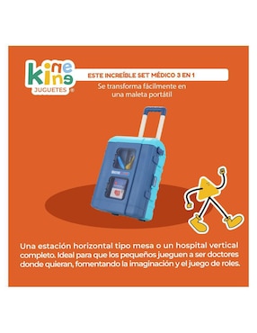 Set medico 3 en 1 Kinene juego de rol para niños