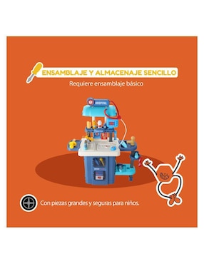 Set medico 3 en 1 Kinene juego de rol para niños