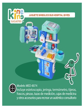 Autobus Hospital 3 en 1 Kinene juego de rol para niños