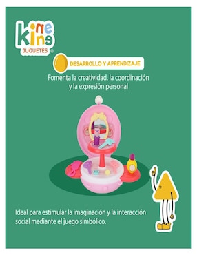 Encantador Set de Maquillaje 2 en 1 Kinene juego de rol para niños