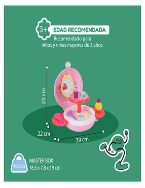Encantador Set de Maquillaje 2 en 1 Kinene juego de rol para niños