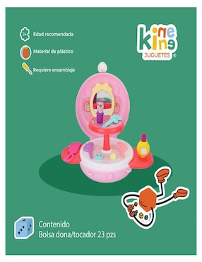 Encantador Set de Maquillaje 2 en 1 Kinene juego de rol para niños
