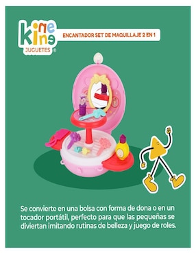 Encantador Set de Maquillaje 2 en 1 Kinene juego de rol para niños