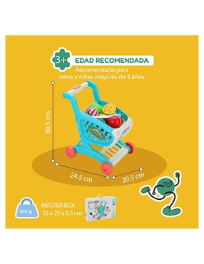 Carrito de compras Kinene juego de rol para niños