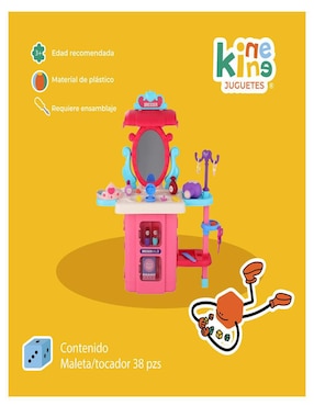 Set de tocador 3 en 1 estilismo Kinene juego de rol para niños