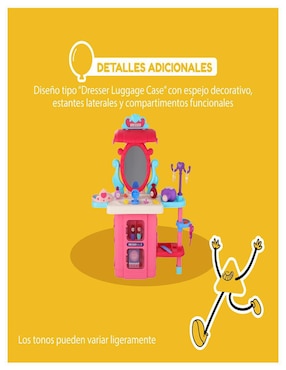 Set de tocador 3 en 1 estilismo Kinene juego de rol para niños