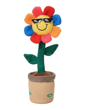 Peluche de Flor Cm-Top Bailarina Musical con Maceta de 34 cm