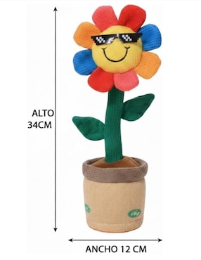 Peluche de Flor Cm-Top Bailarina Musical con Maceta de 34 cm