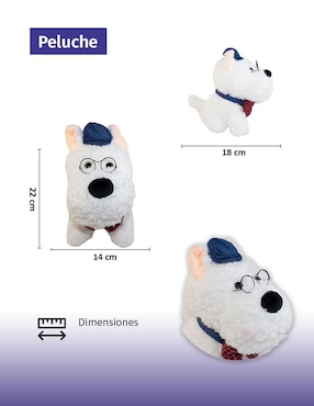 Peluche de perro Importadora la Merced de 22 cm