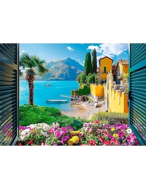 Rompecabezas Paisaje del Lago Como Italia Trefl 1000 piezas