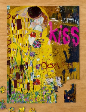 Rompecabezas Gustav Klimt, El beso y la Virgen El Beso de los Amantes  Heye 1000 piezas