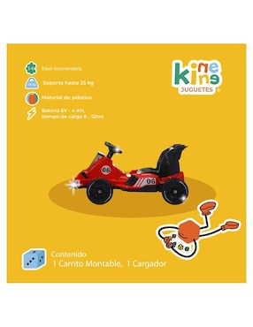 Automóvil montable con control remoto Kinene de batería unisex