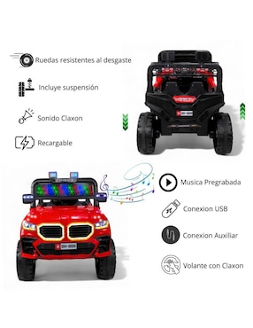Automóvil montable con control remoto The Baby Shop de batería unisex