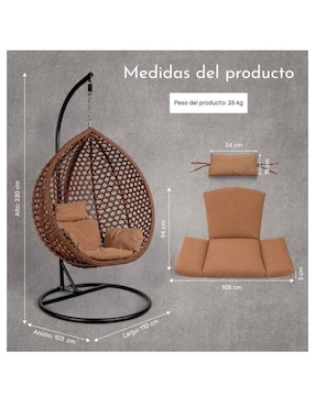 Asiento de columpio Jardimex + 36 meses