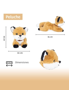 Peluche de San Valentín Zorro Importadora la Merced de 31 cm