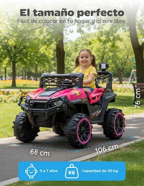 Automóvil montable con control remoto Yei para niña