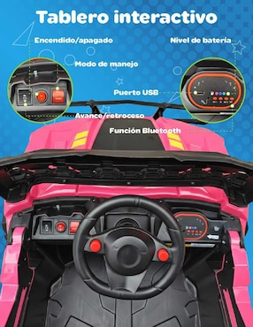 Automóvil montable con control remoto Yei para niña