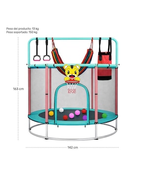 Rampolín Infantil Multijuegos 142 cm Little Monkey