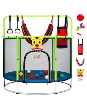 Trampolín Infantil Multijuegos 142 cm Little Monkey