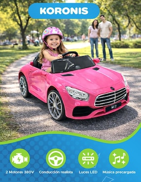 Automóvil montable con control remoto Yei recargable para niña