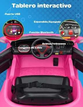 Automóvil montable con control remoto Yei recargable para niña