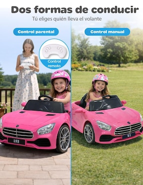 Automóvil montable con control remoto Yei recargable para niña