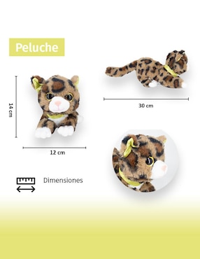 Peluche de gato Importadora la Merced de 30 cm