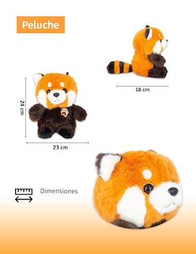 Peluche de panda rojo Importadora La Merced de 24 cm