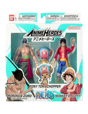 Set figuras acción articulada One Piece Bandai