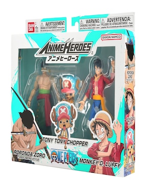 Set figuras acción articulada One Piece Bandai
