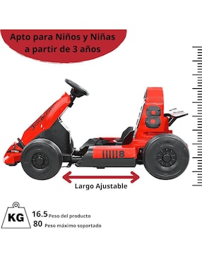 Automóvil montable con control remoto Joykoo de recargable infantil