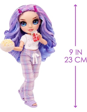 Muñeca fashion Rainbow High Violet Willow Pj Party