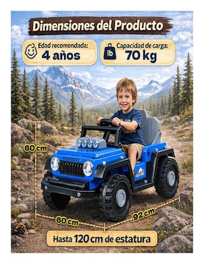 Automóvil montable con control remoto Little Monkey recargable unisex