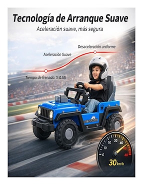 Automóvil montable con control remoto Little Monkey recargable unisex