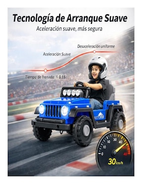 Automóvil montable con control remoto Little Monkey recargable unisex