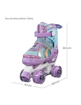 Patines de 4 ruedas Little Monkey para niña