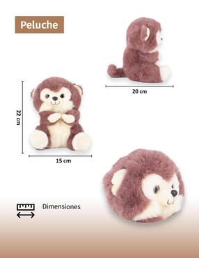 Peluche de mono Importadora la Merced de 22 cm